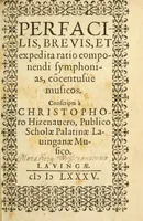 An illustration from Perfacilis, breuis, et expedita ratio componendi symphonias, co[n]centusue musicos (1585)