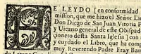 An illustration from Perfecta religiosa : contiene tres libros. Libro I. De la vida de la Madre Geronima de la Asuncion de la Orden de N.M.S. Clara. Fundadora, y primera abadessa de las Descalcas de Manila en Philipinas: dechado perfecto de religiosas, y espejo admirable de todas las virtudes. Libro II. De la oracion, y exercicios, que con exemplo, y doctrina, por escrito, y de palabra enseño la M. Geronima: con documentos, y meditaciones para exercicios espirituales quotidianos, oracion mental, oficio diuino, missa, y rosario, y vn breue catalogo de indulgencias y oraciones iaculatorias. Libro III. De la regla, y constituciones, que con exemplo, y doctrina enseñô, y guardó perfectissimamente la M. Geronima, con declaraciones, resoluciones morales, y doctrinas generales para las religiosas de qualquiera orden, y documentos singulares para la confession y comunion, y escrupulos. Dedicase a la excelentissima señora sor Dorotea de Austria. (1662)