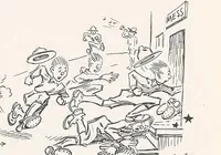 An illustration from Perils of a private : sketches of camp life (1918)