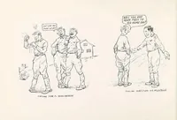 An illustration from Perils of a private : sketches of camp life (1918)