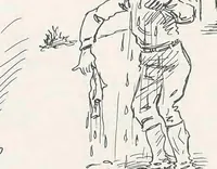 An illustration from Perils of a private : sketches of camp life (1918)