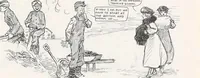 An illustration from Perils of a private : sketches of camp life (1918)