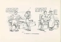 An illustration from Perils of a private : sketches of camp life (1918)