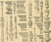 An illustration from Period furnishings; an encyclopedia of historic furniture, decorations and furnishings (1911)
