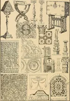 An illustration from Period furnishings; an encyclopedia of historic furniture, decorations and furnishings (1911)