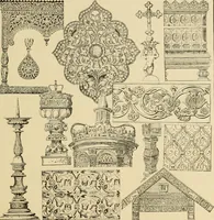 An illustration from Period furnishings; an encyclopedia of historic furniture, decorations and furnishings (1911)