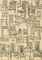 An illustration from Period furnishings; an encyclopedia of historic furniture, decorations and furnishings (1911)