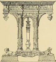 An illustration from Period furnishings; an encyclopedia of historic furniture, decorations and furnishings (1911)