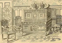 An illustration from Period furnishings; an encyclopedia of historic furniture, decorations and furnishings (1911)