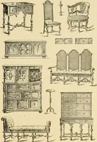 An illustration from Period furnishings; an encyclopedia of historic furniture, decorations and furnishings (1911)