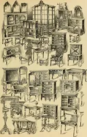 An illustration from Period furnishings; an encyclopedia of historic furniture, decorations and furnishings (1911)