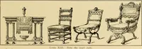 An illustration from Period furnishings; an encyclopedia of historic furniture, decorations and furnishings (1911)