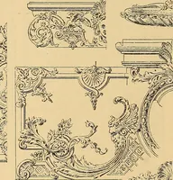 An illustration from Period furnishings; an encyclopedia of historic furniture, decorations and furnishings (1911)