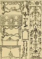 An illustration from Period furnishings; an encyclopedia of historic furniture, decorations and furnishings (1911)