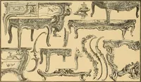 An illustration from Period furnishings; an encyclopedia of historic furniture, decorations and furnishings (1911)