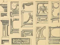 An illustration from Period furnishings; an encyclopedia of historic furniture, decorations and furnishings (1911)