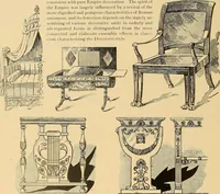 An illustration from Period furnishings; an encyclopedia of historic furniture, decorations and furnishings (1911)