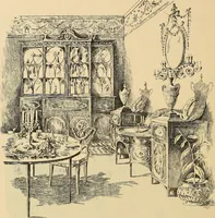 An illustration from Period furnishings; an encyclopedia of historic furniture, decorations and furnishings (1911)
