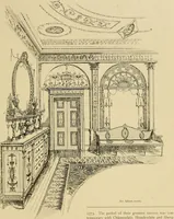 An illustration from Period furnishings; an encyclopedia of historic furniture, decorations and furnishings (1911)