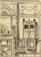 An illustration from Period furnishings; an encyclopedia of historic furniture, decorations and furnishings (1911)