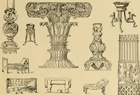 An illustration from Period furnishings; an encyclopedia of historic furniture, decorations and furnishings (1911)