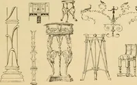 An illustration from Period furnishings; an encyclopedia of historic furniture, decorations and furnishings (1911)