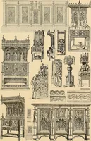 An illustration from Period furnishings; an encyclopedia of historic furniture, decorations and furnishings (1911)