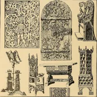 An illustration from Period furnishings; an encyclopedia of historic furniture, decorations and furnishings (1911)