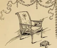 An illustration from Periods of furniture : a concise resumé of all leading types of furniture; descriptions of their derivations concisely told; amply illustrated. (1903)