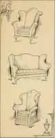 An illustration from Periods of furniture : a concise resumé of all leading types of furniture; descriptions of their derivations concisely told; amply illustrated. (1903)