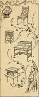 An illustration from Periods of furniture : a concise resumé of all leading types of furniture; descriptions of their derivations concisely told; amply illustrated. (1903)