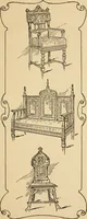 An illustration from Periods of furniture : a concise resumé of all leading types of furniture; descriptions of their derivations concisely told; amply illustrated. (1903)