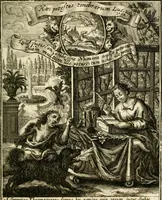 An illustration from Peripateticus nostri temporis, seu, Philosophus discursivus : in biennali cursu, per discursus symbolico-physicos, ad discursum, juxta sanctorum philosophorum exempla, piè curiosum instructus .. (1724)