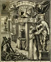 An illustration from Peripateticus nostri temporis, seu, Philosophus discursivus : in biennali cursu, per discursus symbolico-physicos, ad discursum, juxta sanctorum philosophorum exempla, piè curiosum instructus .. (1724)