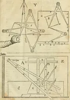 An illustration from Perspectiva; hierinnen auffs kürtzte beschrieben, mit Exempeln eröffnet vnd an Tag gegeben wird, ein newer besonder kurtzer, doch gerechter vnnd sehr leichter Weg, wie allerley Ding, es seyen Corpora, Gebew, oder was möglich zuerdencken vnd in Grund zulegen ist, verruckt oder vnuerruckt, frener in die Perspectyf gebracht werden mag, on einige vergebliche Linie, riss vñ Puncten, [et]c. dergleichen Weg bisshero noch nit bekant gewesen (1571)