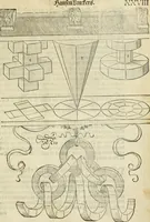 Picture 27 of 27 from Perspectiva; hierinnen auffs kürtzte beschrieben, mit Exempeln eröffnet vnd an Tag gegeben wird, ein newer besonder kurtzer, doch gerechter vnnd sehr leichter Weg, wie allerley Ding, es seyen Corpora, Gebew, oder was möglich zuerdencken vnd in Grund zulegen ist, verruckt oder vnuerruckt, frener in die Perspectyf gebracht werden mag, on einige vergebliche Linie, riss vñ Puncten, [et]c. dergleichen Weg bisshero noch nit bekant gewesen (1571), leaf 72