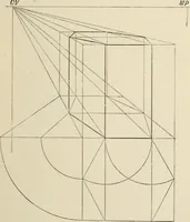 An illustration from Perspective and geometrical drawing : adapted to the use of candidates for second and third-class teachers' certificates (1887)