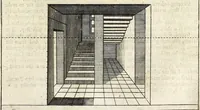 An illustration from Perspective practical, or, A plain and easie method of true and lively representing all things to the eye at a distance, by the exact rules of art ... (1698)