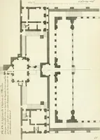 An illustration from Petit uvre d'architecture de Jean Marot, architecte et graveur, ou, Recueil des plans, elevations & coupes de divers anciens edifices de Paris, & de la sépulture des Valois, à S. Denis, avec diverses suites de tombeaux, epitaphes, chapelles, retables d'autels, tabernacles, portes cocheres & autres, &c. & plusieurs petits temples dans le goût antique, qui n'ont jamais paru (1764)