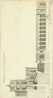 An illustration from Petit uvre d'architecture de Jean Marot, architecte et graveur, ou, Recueil des plans, elevations & coupes de divers anciens edifices de Paris, & de la sépulture des Valois, à S. Denis, avec diverses suites de tombeaux, epitaphes, chapelles, retables d'autels, tabernacles, portes cocheres & autres, &c. & plusieurs petits temples dans le goût antique, qui n'ont jamais paru (1764)