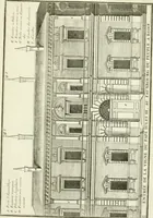 An illustration from Petit uvre d'architecture de Jean Marot, architecte et graveur, ou, Recueil des plans, elevations & coupes de divers anciens edifices de Paris, & de la sépulture des Valois, à S. Denis, avec diverses suites de tombeaux, epitaphes, chapelles, retables d'autels, tabernacles, portes cocheres & autres, &c. & plusieurs petits temples dans le goût antique, qui n'ont jamais paru (1764)