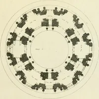 An illustration from Petit uvre d'architecture de Jean Marot, architecte et graveur, ou, Recueil des plans, elevations & coupes de divers anciens edifices de Paris, & de la sépulture des Valois, à S. Denis, avec diverses suites de tombeaux, epitaphes, chapelles, retables d'autels, tabernacles, portes cocheres & autres, &c. & plusieurs petits temples dans le goût antique, qui n'ont jamais paru (1764)