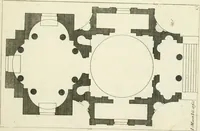 An illustration from Petit uvre d'architecture de Jean Marot, architecte et graveur, ou, Recueil des plans, elevations & coupes de divers anciens edifices de Paris, & de la sépulture des Valois, à S. Denis, avec diverses suites de tombeaux, epitaphes, chapelles, retables d'autels, tabernacles, portes cocheres & autres, &c. & plusieurs petits temples dans le goût antique, qui n'ont jamais paru (1764)