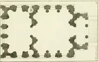 An illustration from Petit uvre d'architecture de Jean Marot, architecte et graveur, ou, Recueil des plans, elevations & coupes de divers anciens edifices de Paris, & de la sépulture des Valois, à S. Denis, avec diverses suites de tombeaux, epitaphes, chapelles, retables d'autels, tabernacles, portes cocheres & autres, &c. & plusieurs petits temples dans le goût antique, qui n'ont jamais paru (1764)