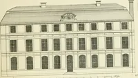 An illustration from Petit uvre d'architecture de Jean Marot, architecte et graveur, ou, Recueil des plans, elevations & coupes de divers anciens edifices de Paris, & de la sépulture des Valois, à S. Denis, avec diverses suites de tombeaux, epitaphes, chapelles, retables d'autels, tabernacles, portes cocheres & autres, &c. & plusieurs petits temples dans le goût antique, qui n'ont jamais paru (1764)