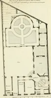 An illustration from Petit uvre d'architecture de Jean Marot, architecte et graveur, ou, Recueil des plans, elevations & coupes de divers anciens edifices de Paris, & de la sépulture des Valois, à S. Denis, avec diverses suites de tombeaux, epitaphes, chapelles, retables d'autels, tabernacles, portes cocheres & autres, &c. & plusieurs petits temples dans le goût antique, qui n'ont jamais paru (1764)