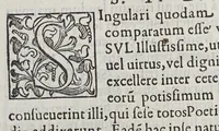 An illustration from Pet. Pauli Thomaelli Vtinensis Eclogae duae. : Quarum altera inscribitur meduacus o thrinon altera meduacus o iroton (1595)