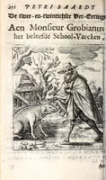 Picture 26 of 43 from Petri Baardt Devgden-spoor in de on-devghden des werelts aff-gebeeldt : op den regel, wat kennr [sic] kan de werelt niet, die door der menschen herte siet? (1645), leaf 276
