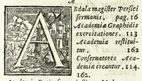 Picture 25 of 25 from Petri Pauli Boschae bibliothecarii, ex sodalitio Sacerdotum Oblatorum, De origine et statu bibliothecae Ambrosianae hemidecas (1672), leaf 218