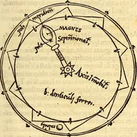 An illustration from Petri Peregrini Maricurtensis De magnete, seu, Rota perpetui motus, libellus ... (1558)